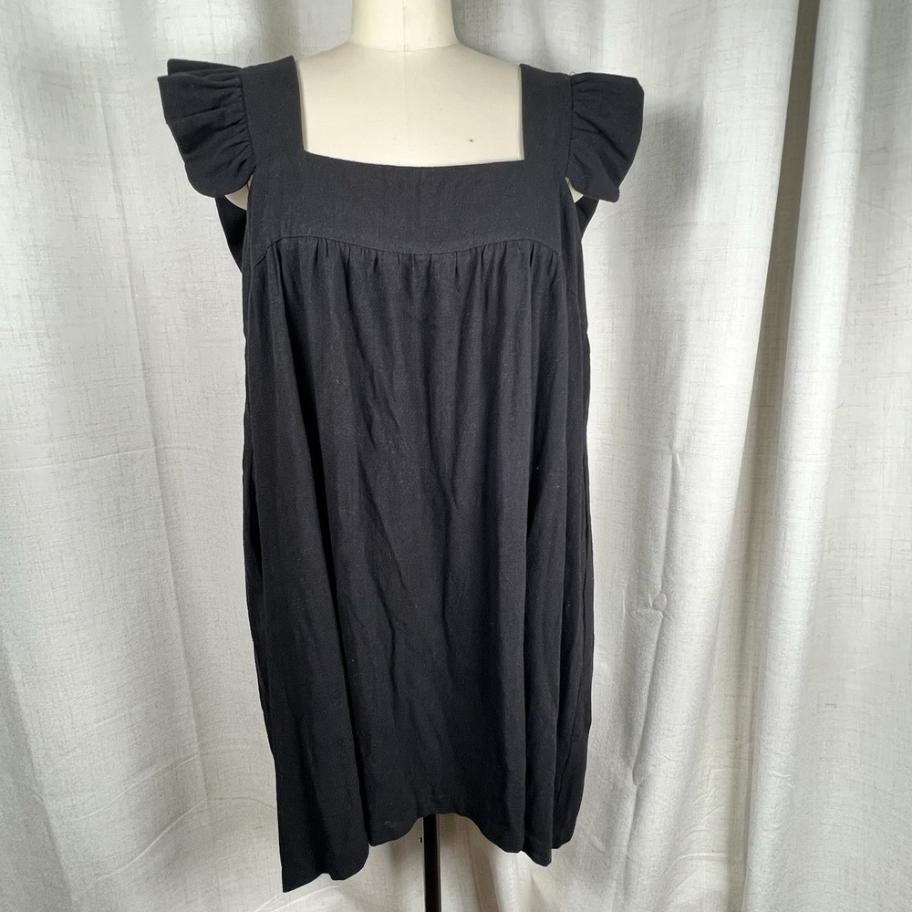 New! Pomander Place Tuckernuck Hazel Flutter Sleeve Dress XXL Plus Black‎
